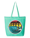 Shoot The Pier - zippered tote