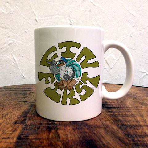 Surfing Seagull - Mug
