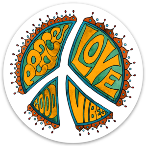 Peace, Love, Good Vibes - Sticker