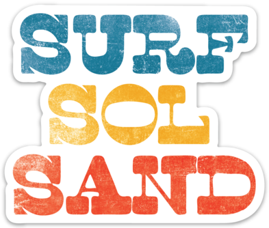 Surf Sol Sand- Sticker