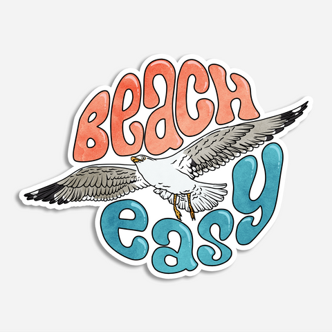 Beach Easy Seagull - Sticker