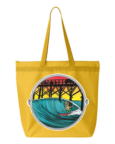 Shoot The Pier - zippered tote