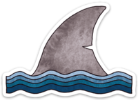 Shark Fin - Sticker