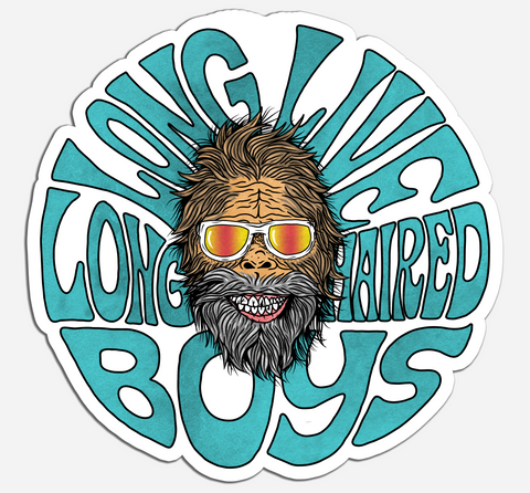 Long Live Long Haired Boys Squatch -  Sticker