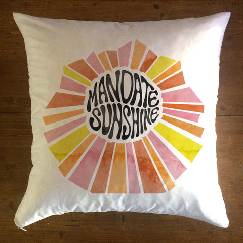Mandate Sunshine - pillow cover