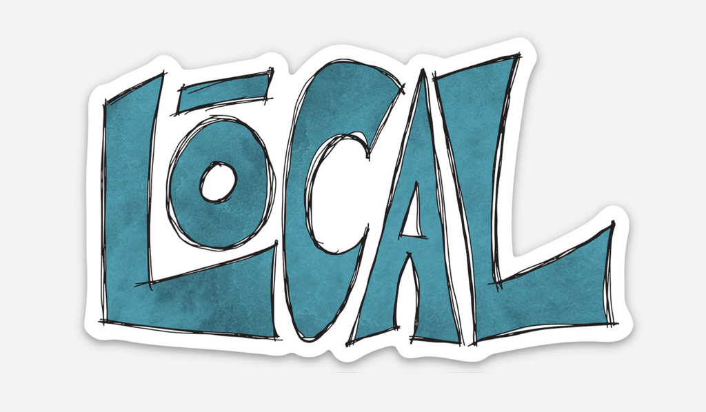 Stay Local Sticker Local - Sticker – Fin First