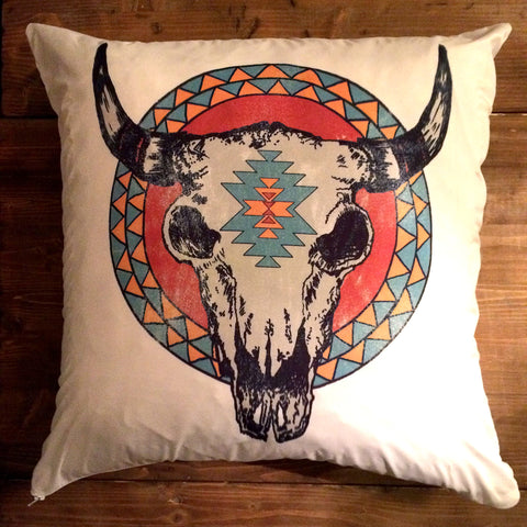 Bison Skull - pillow cover