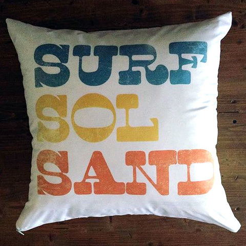 Surf Sol Sand - pillow cover