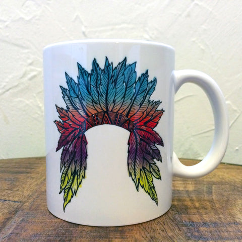 Watercolor Headdress - Mug